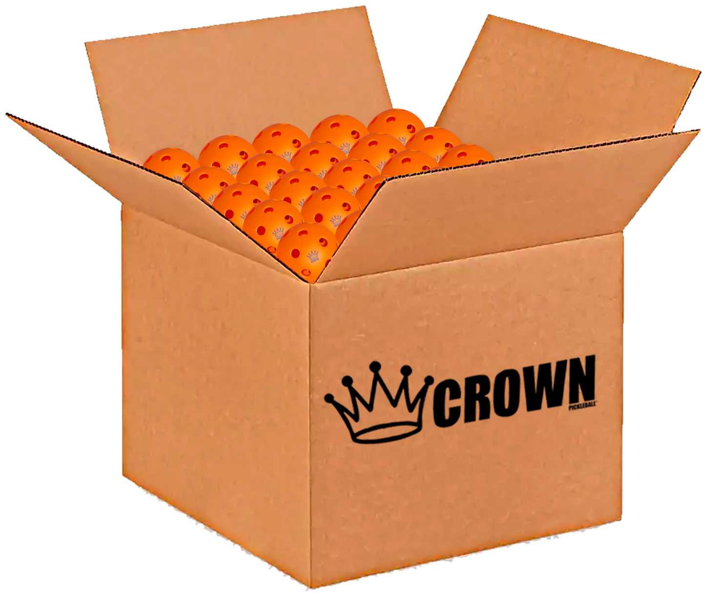 CROWN PICKLEBALL - High-Performance INDOOR Pickleballs (3-PACK TANGERINE)