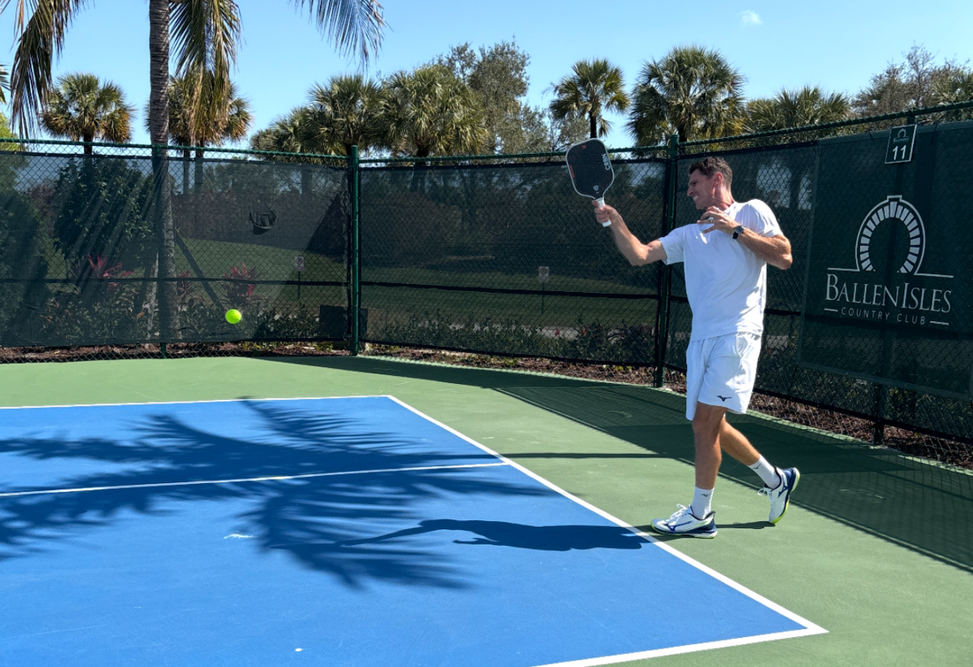 Photo: Andrei Daescu Seen Play-Testing New CRBN Pickleball Paddle