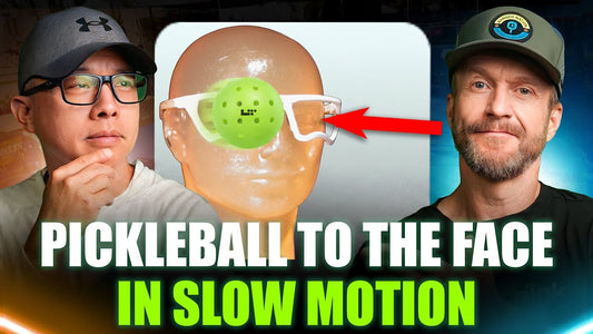 Slow Motion Video Shows Pickleball Protective Eyewear Exploding on Ball Contact