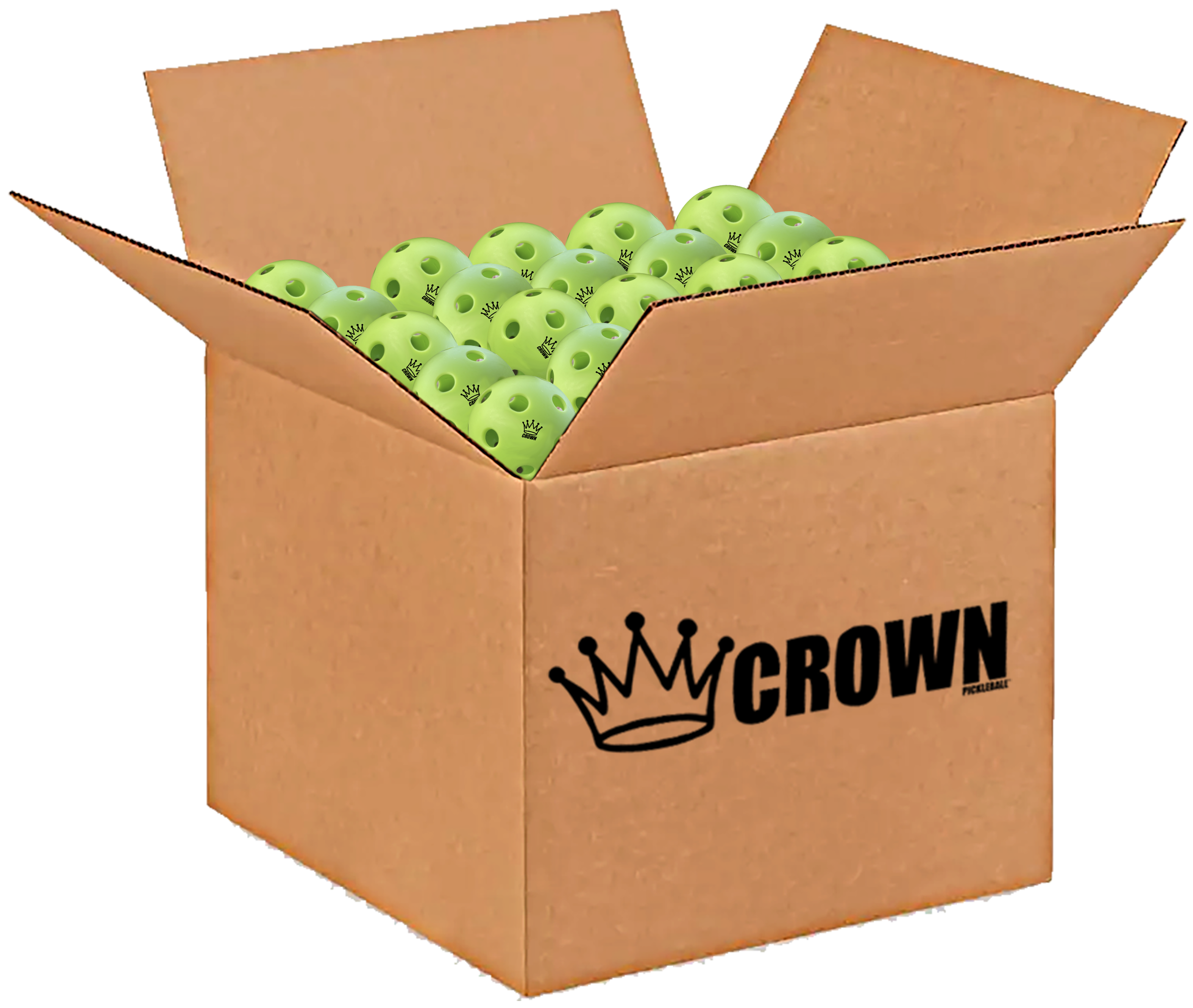 CROWN PICKLEBALL - High-Performance INDOOR Pickleballs (100-PACK APPLE)