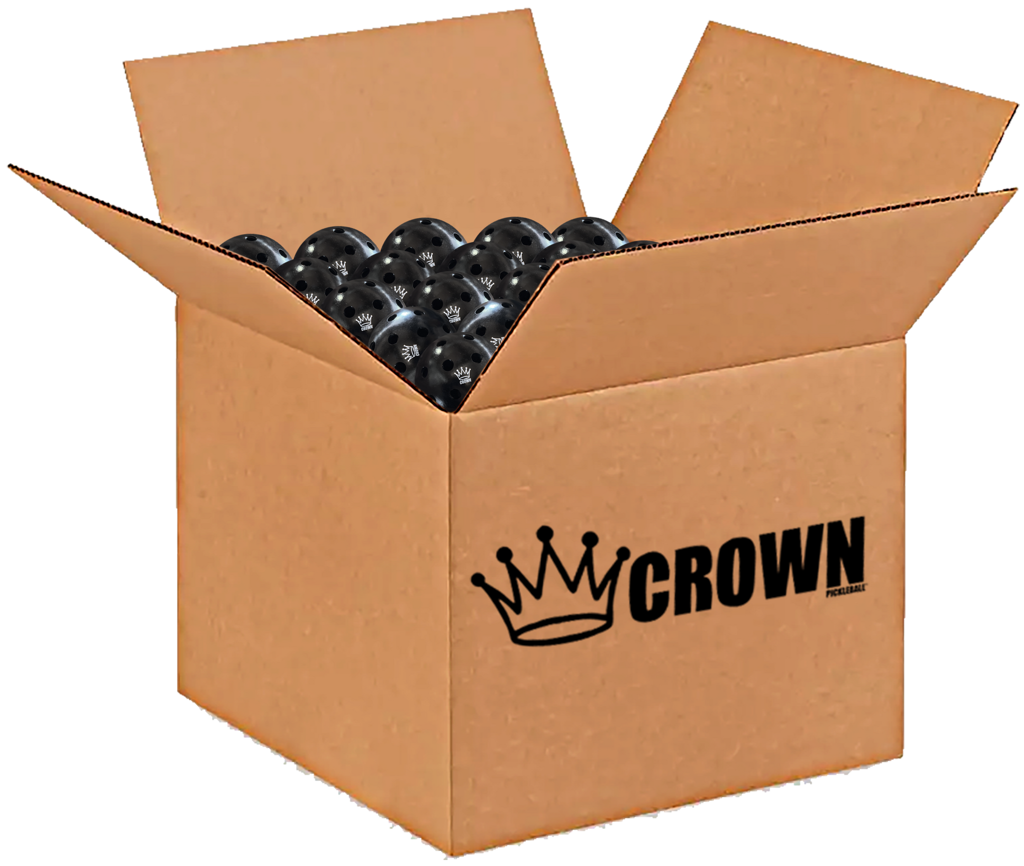 CROWN PICKLEBALL - High-Performance OUTDOOR Pickleballs (100-PACK BLACKBERRY)