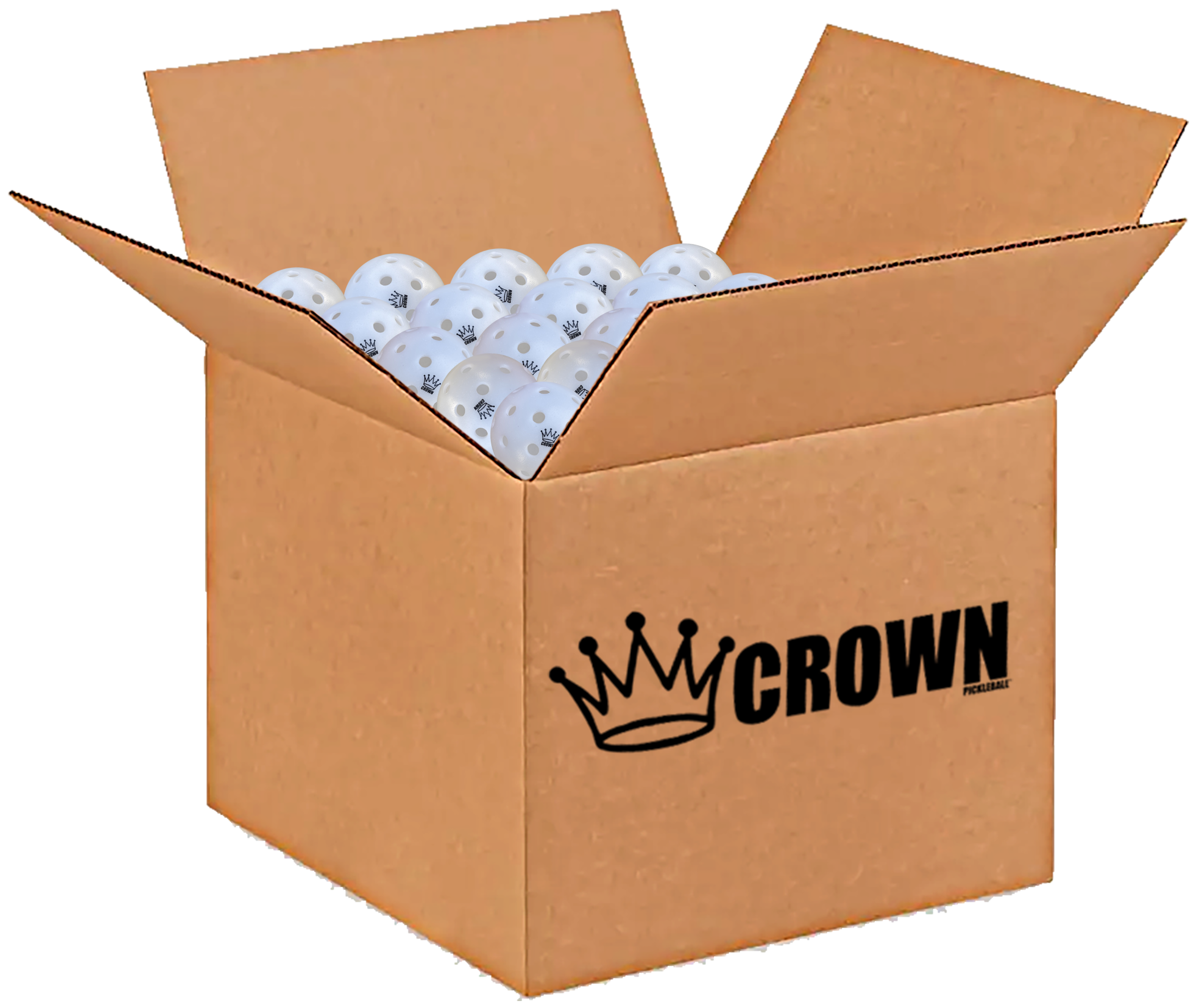 CROWN PICKLEBALL - High-Performance OUTDOOR Pickleballs (100-PACK COCONUT)