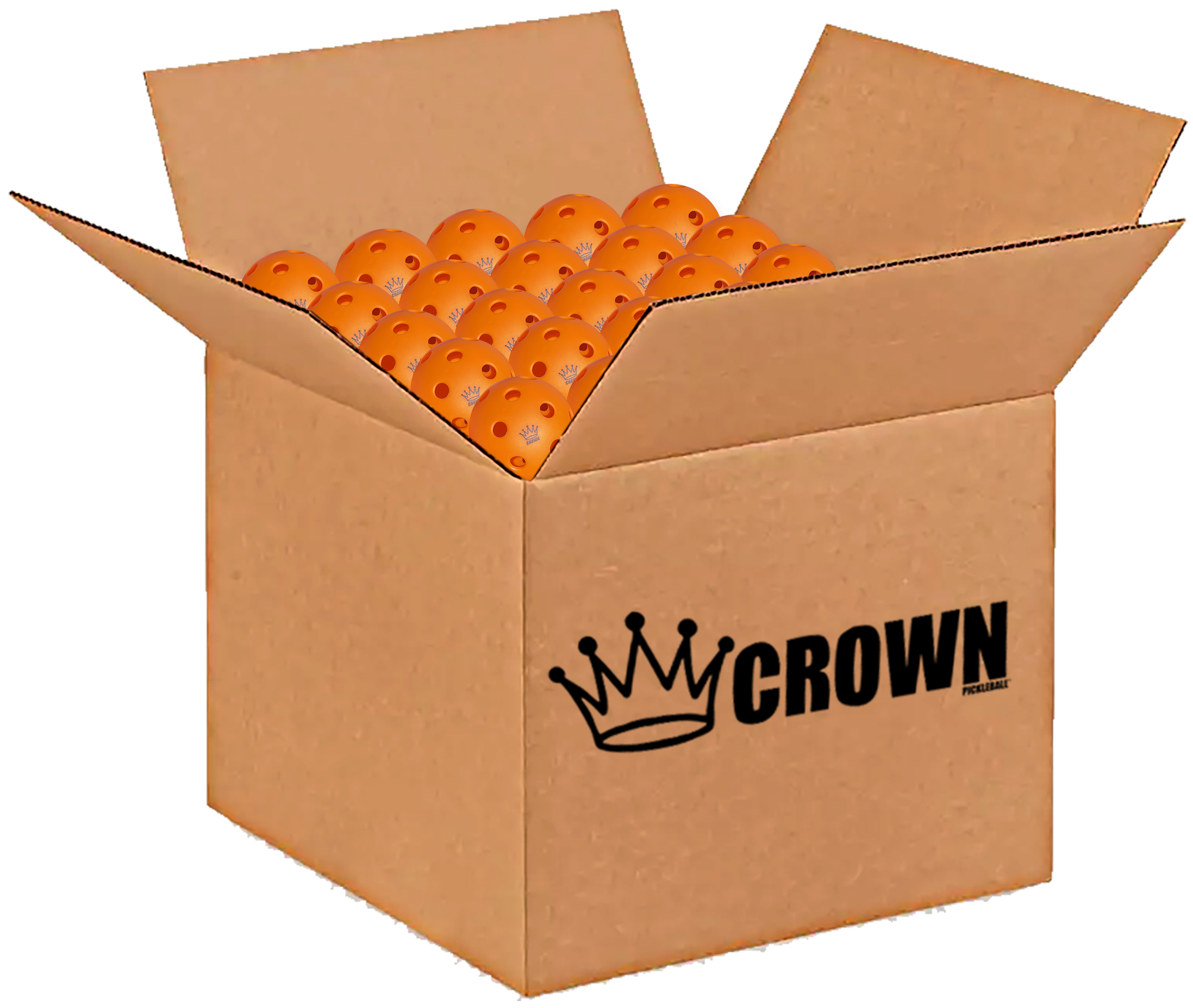 CROWN PICKLEBALL - High-Performance INDOOR Pickleballs (3-PACK TANGERINE)