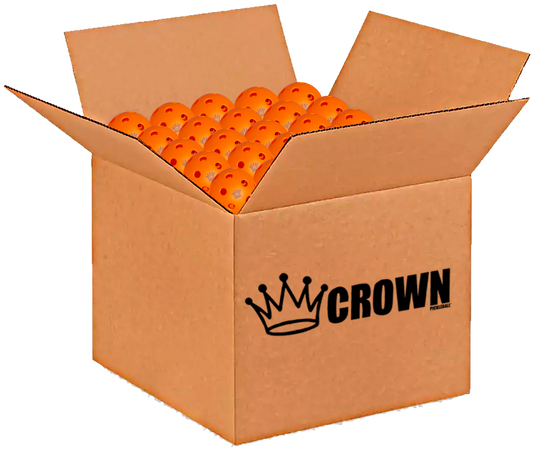 CROWN PICKLEBALL - High-Performance INDOOR Pickleballs (100-PACK TANGERINE)