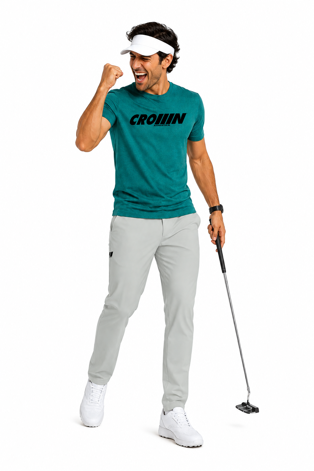 CROWN ATHLETICA /// Cross-chest Logo Shirt (GREEN)