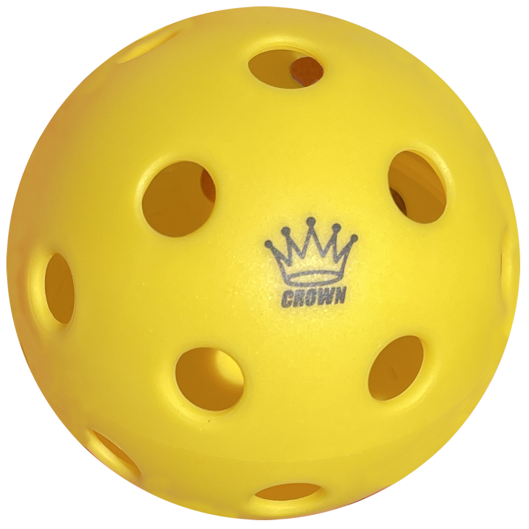 CROWN PICKLEBALL - High-Performance INDOOR Pickleballs (3-PACK LEMON)