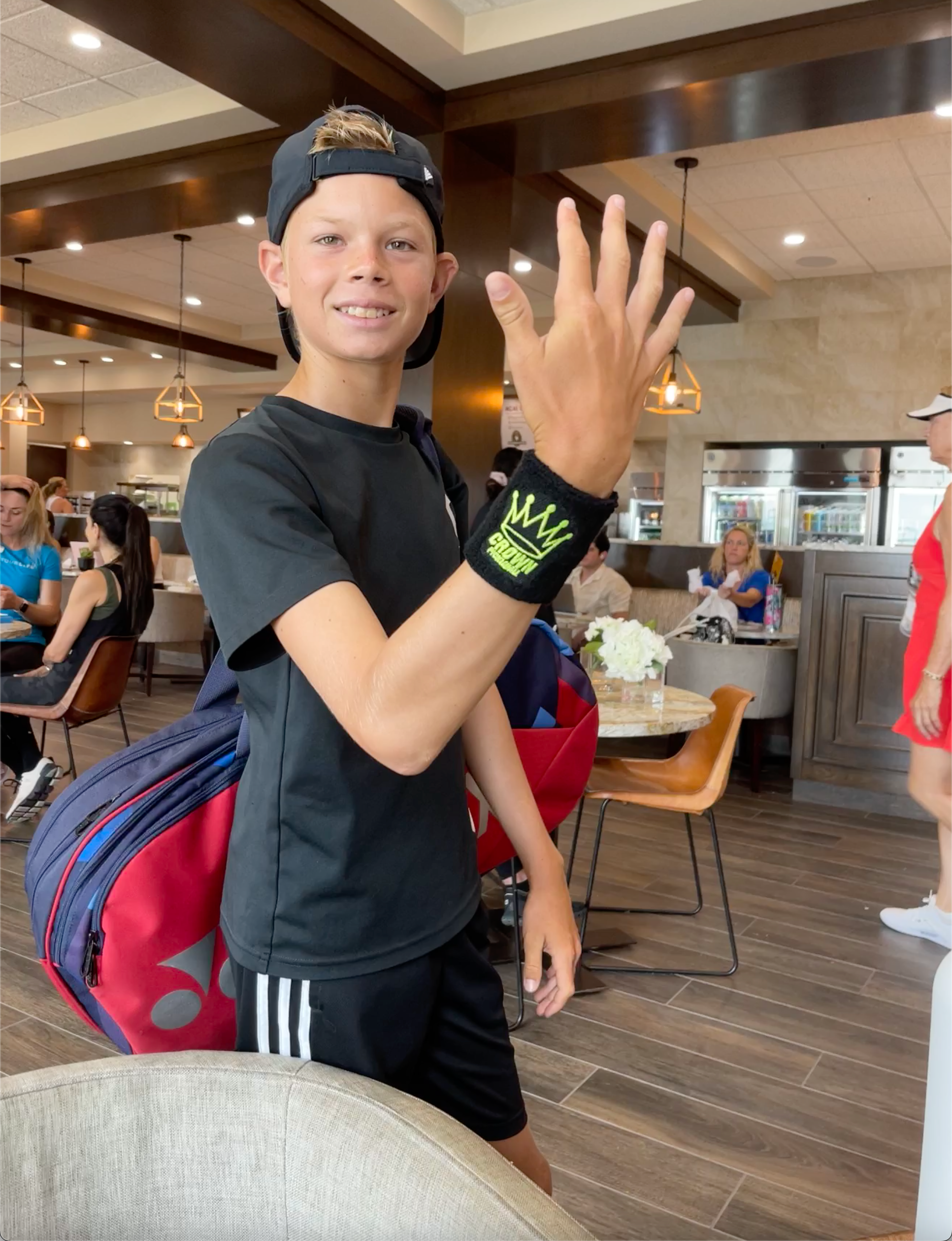 CROWN PICKLEBALL - Wrist Band (Black/Yellow)